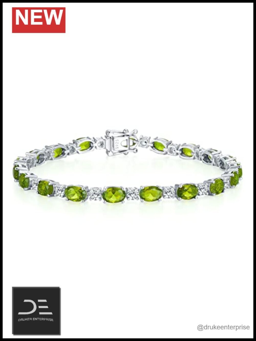 Sterling Silver Tennis Birthstone Bracelet CZ Crystal Jewelry